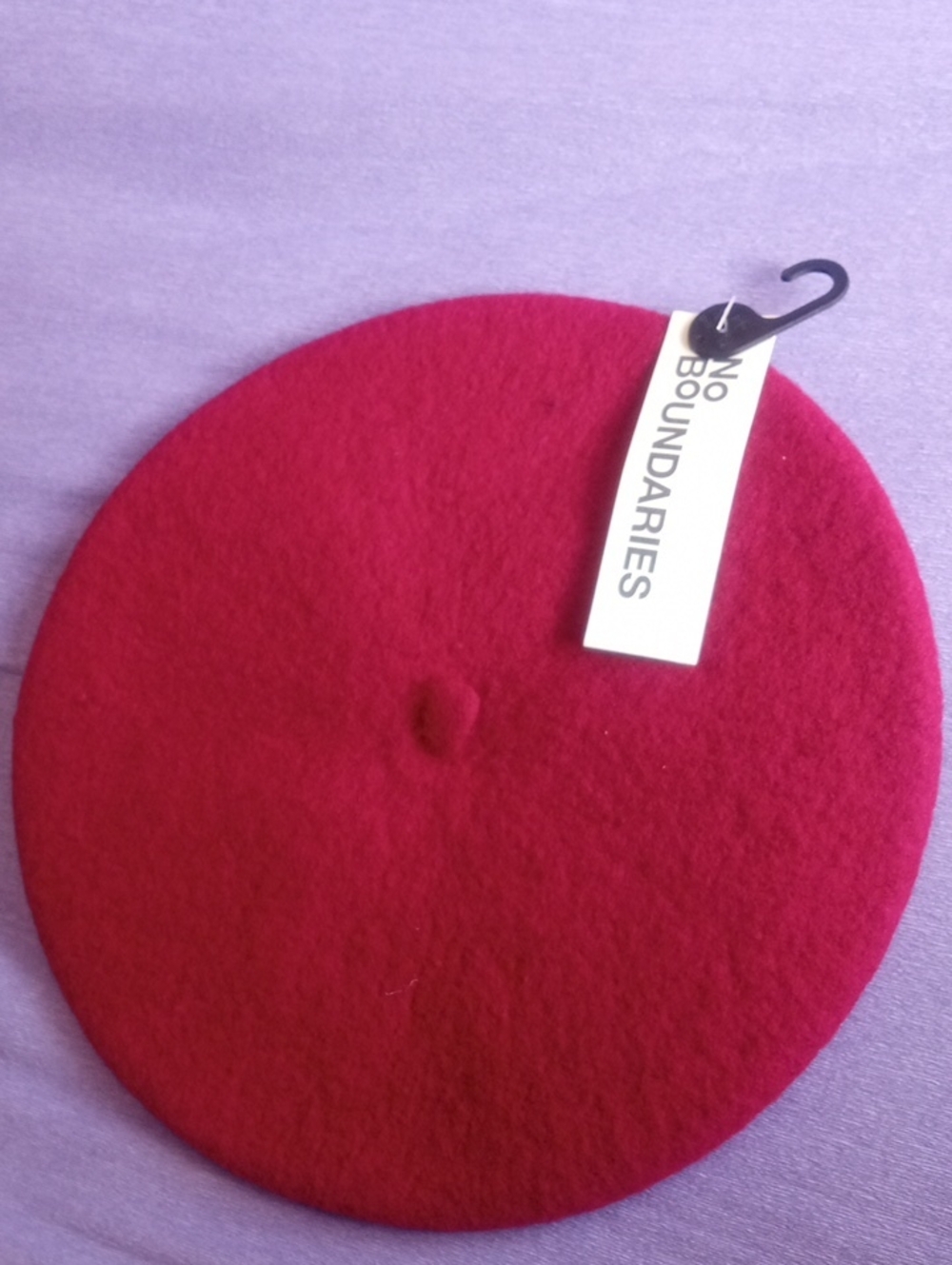 No Boundaries Women's Burgundy Felt Beret